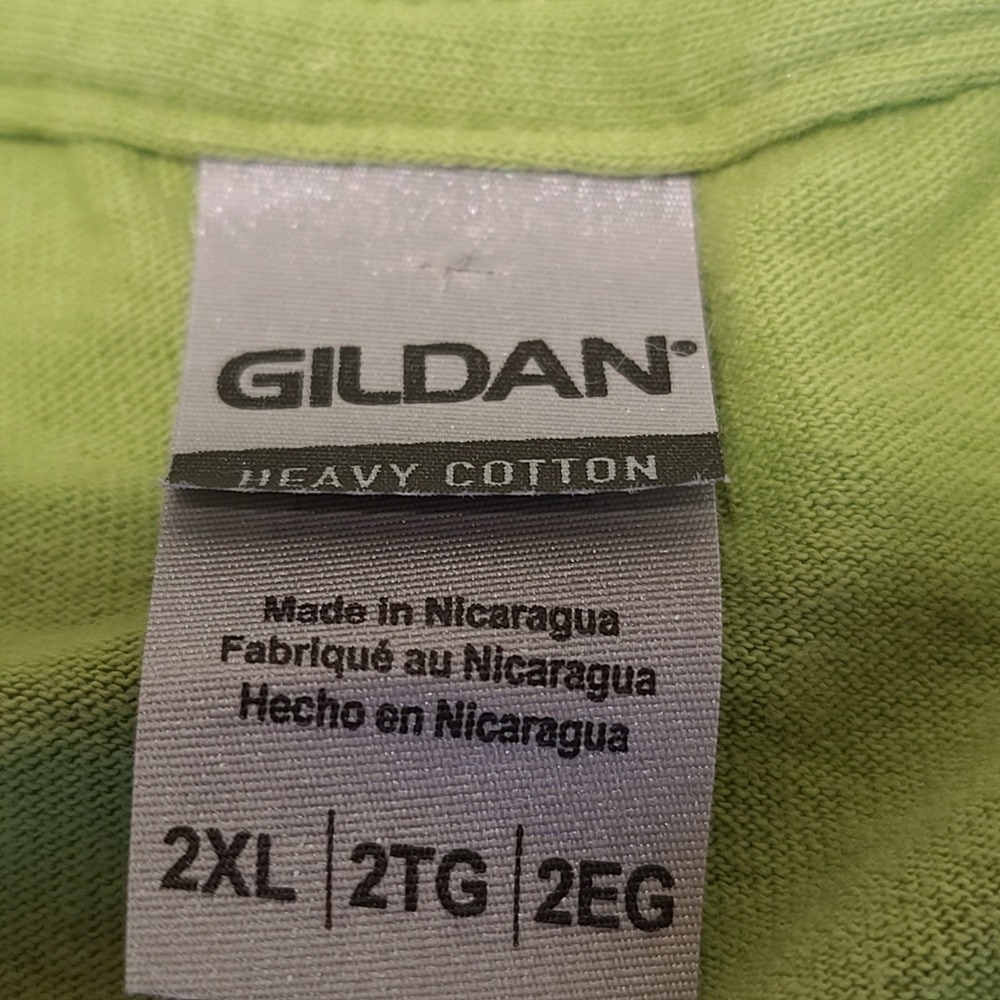 Gildan Graphic T-Shirt Mens 2XL Lime Green Michigan Mackinac Bridge Off-Road UP - Picture 5 of 7